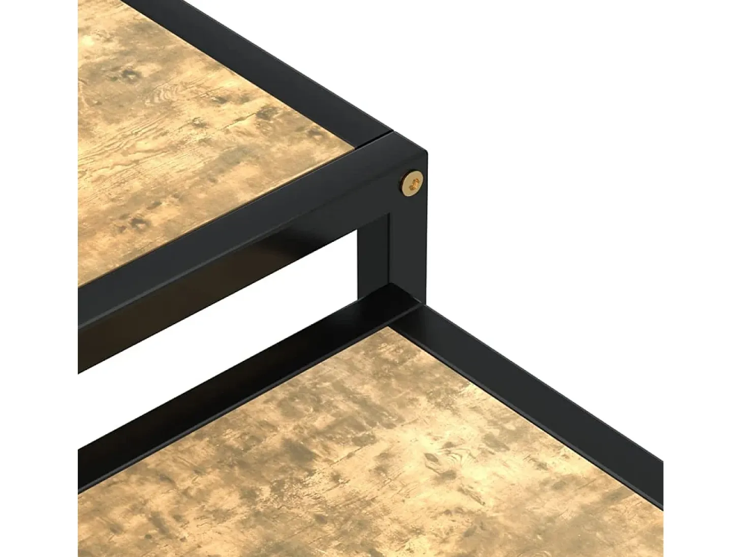 Mesas de centro 2 unidades MDF negro y amarillo