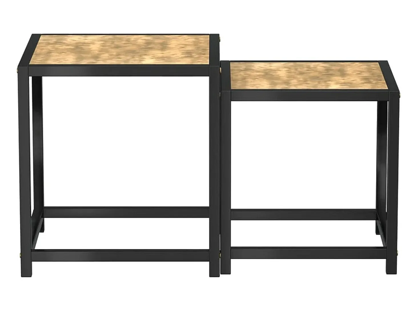 Mesas de centro 2 unidades MDF negro y amarillo