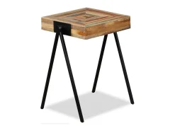 Mesita auxiliar de madera de teca reciclada