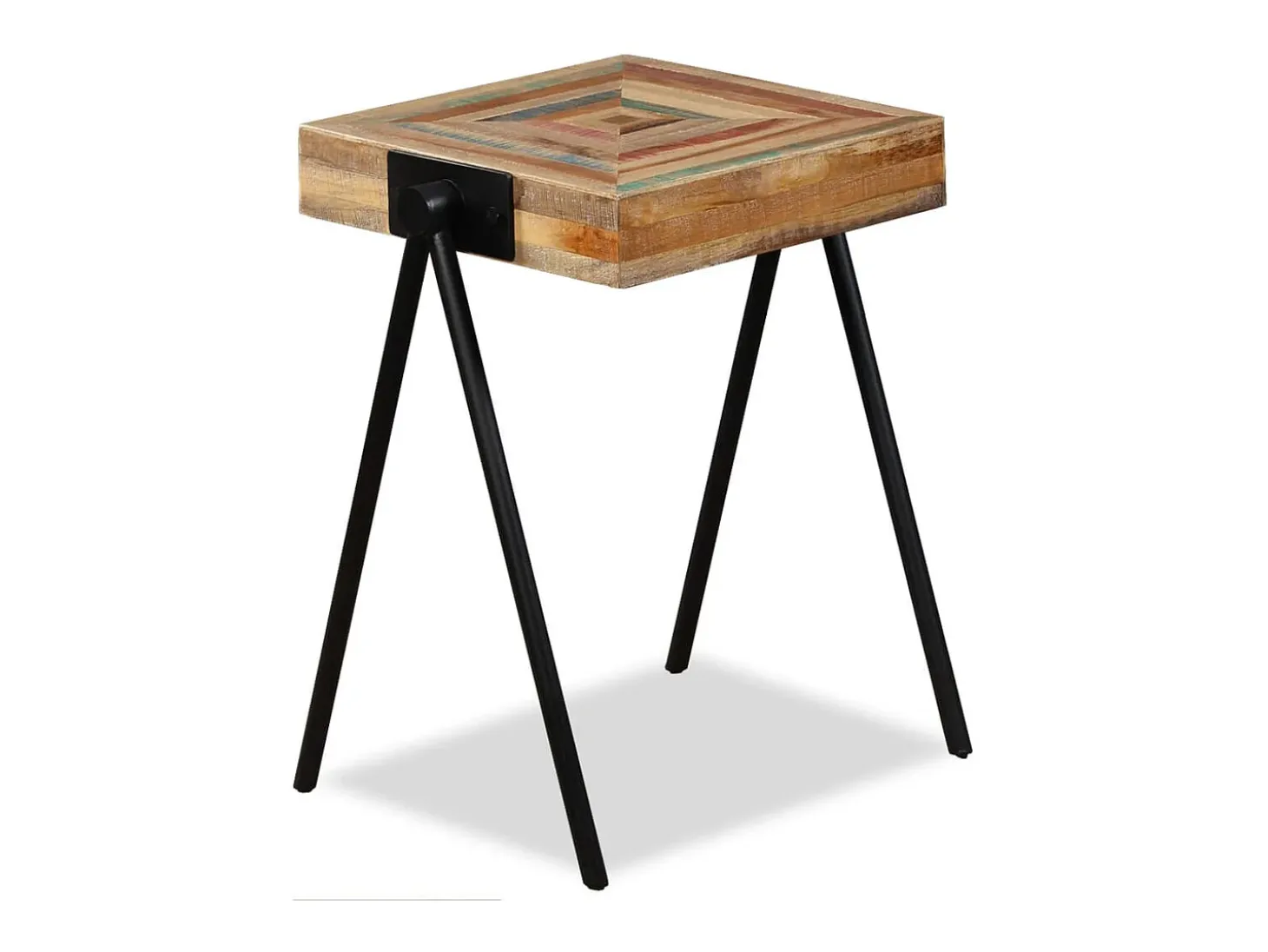Mesita auxiliar de madera de teca reciclada