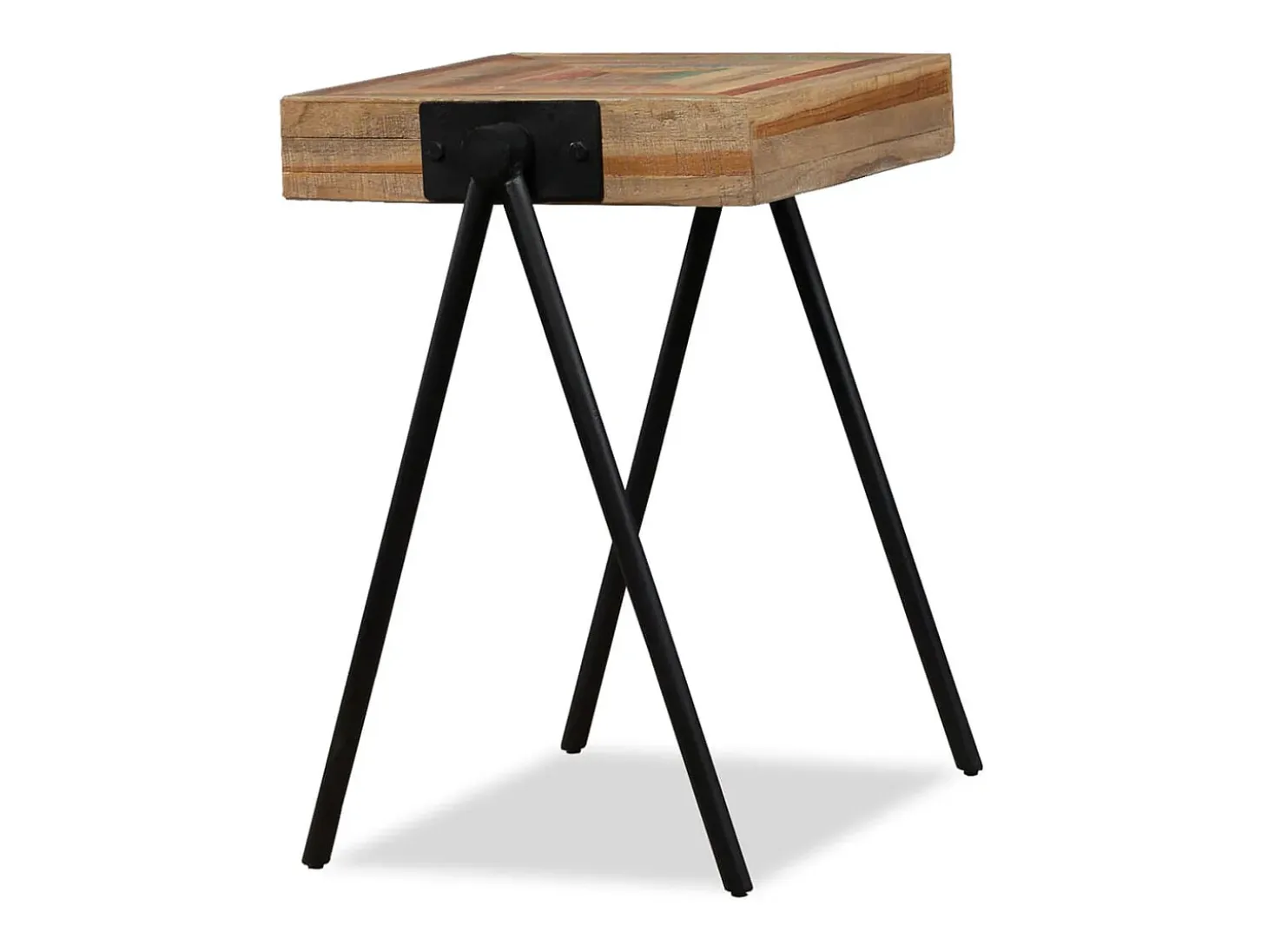 Mesita auxiliar de madera de teca reciclada