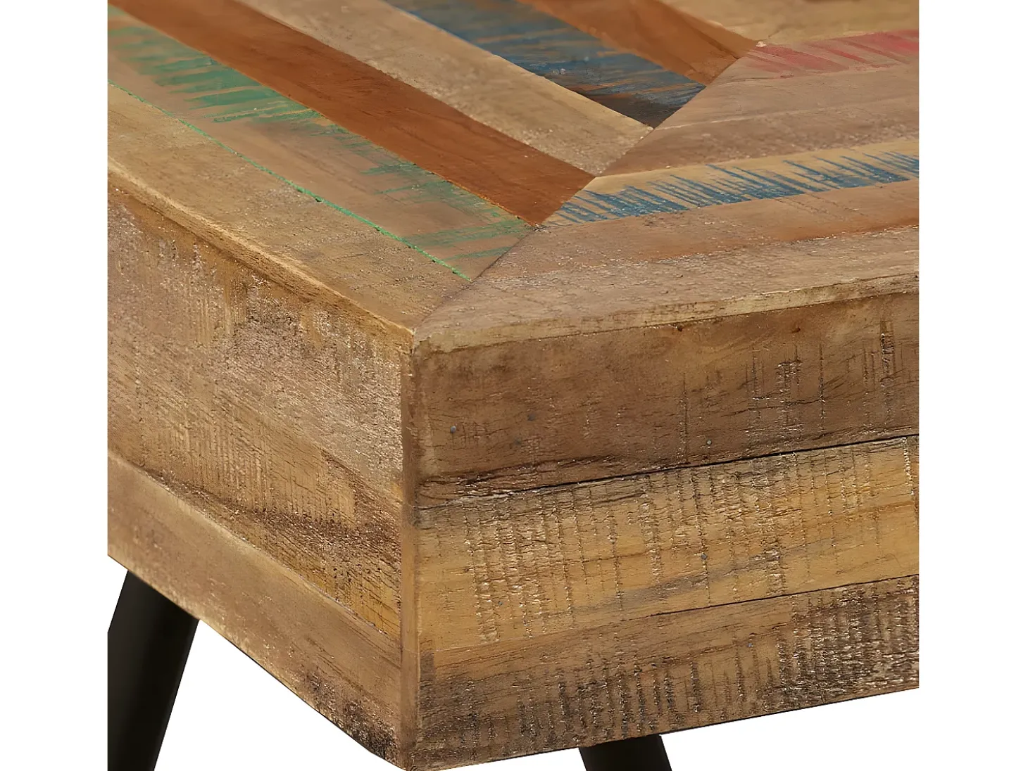 Mesita auxiliar de madera de teca reciclada
