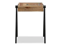 Mesita auxiliar de madera de teca reciclada