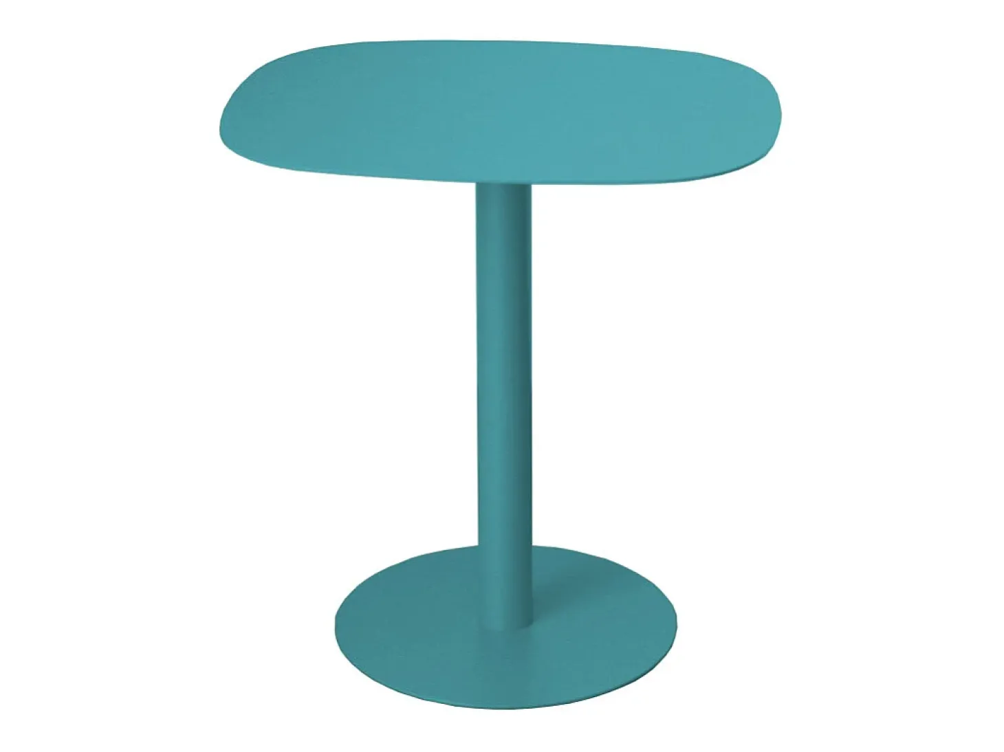 Mesita Auxiliar Salón, Metálica, Diseño Escandinavo, Funcional – Turquesa - 51*49*38 cm – SKANDY