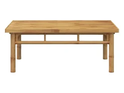 Mesita de centro de bambú 90x50x35 cm