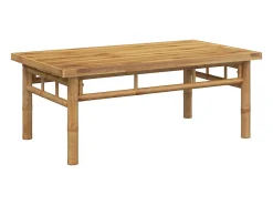Mesita de centro de bambú 90x50x35 cm