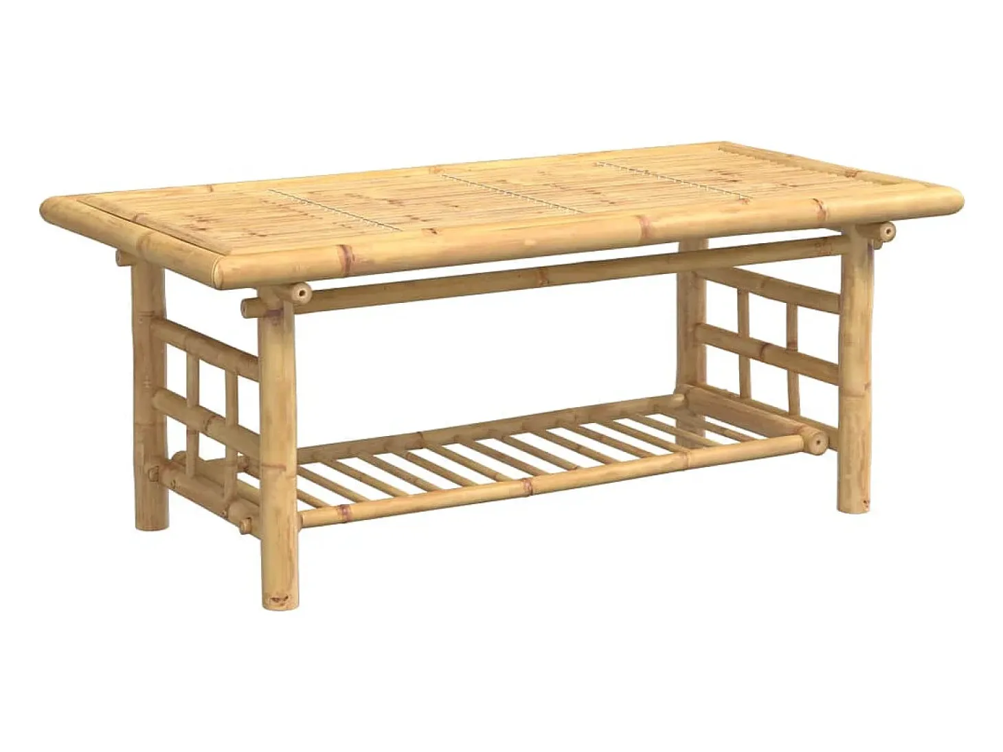 Mesita de centro de bambú 110x55x45 cm