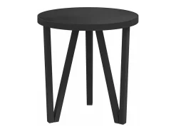 Mesita de centro MDF negra Ø35 cm