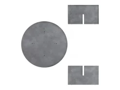 Mesita de centro redonda, panel laminado efecto microcemento de 80cm -HECHO EN ESPAÑA