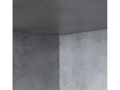 Mesita de centro redonda, panel laminado efecto microcemento de 80cm -HECHO EN ESPAÑA
