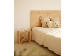 Mesita de madera maciza en tono roble oscuro de 50x50cm - STOKE - DECOWOOD
