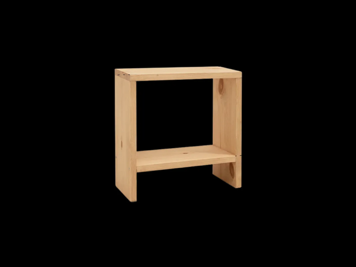 Mesita de noche de madera maciza en tono blanco de 40x20cm - MELLER - DECOWOOD