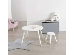 Mesita mdf blanco 43x60x60cm