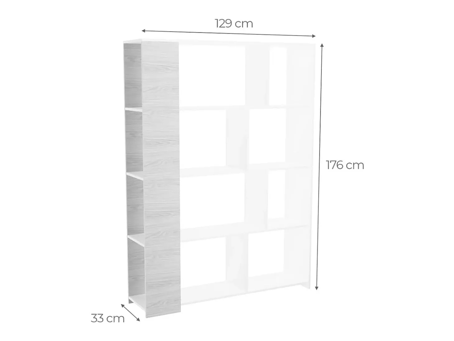 Meyvaser Estantería de Cocina, Unidad de Cocina con estantes, Marco de Metal Blanco, Estante Industrial para microondas 50x30x71,5 Cm