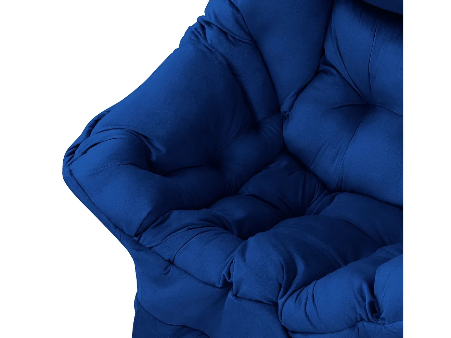 ML-Design Sillón reclinable azul oscuro, Sillón con reposabrazos y bolsillo lateral