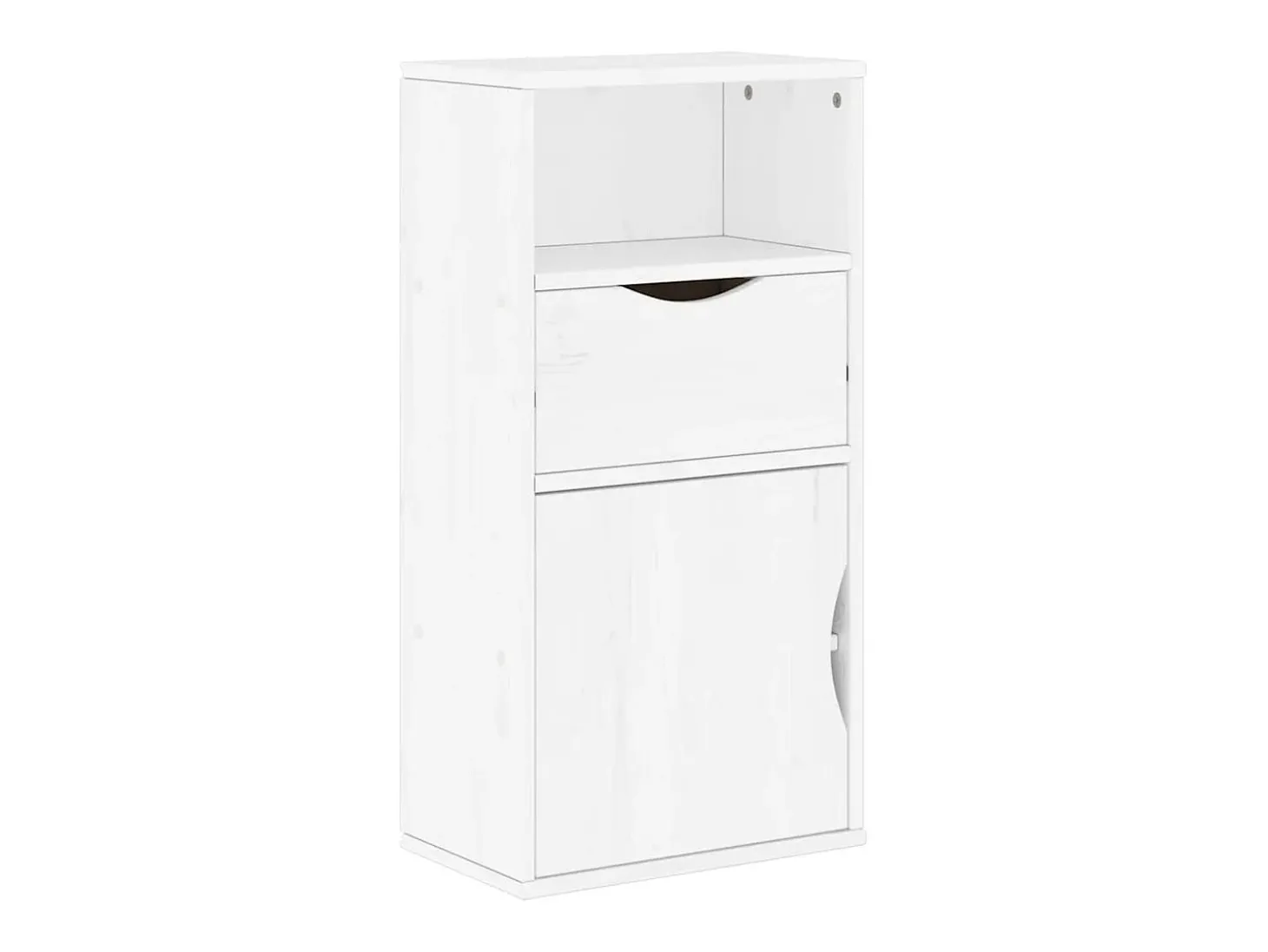 Mueble auxiliar con cajón ODDA blanco 40x24x79 cm madera pino