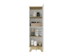 Mueble auxiliar de cocina alto Pamplona en Melamina con 4 estantes y 2 puertas , 150.62 cm X 44.95 cm X 39.87 cm , Multicolor