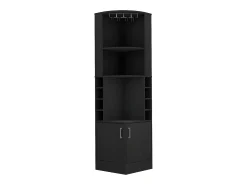 Mueble Bar Esquinero Kava Beijing, con botelleros 180.6CM A X 46.9CM An X 46.9CM P Wengue