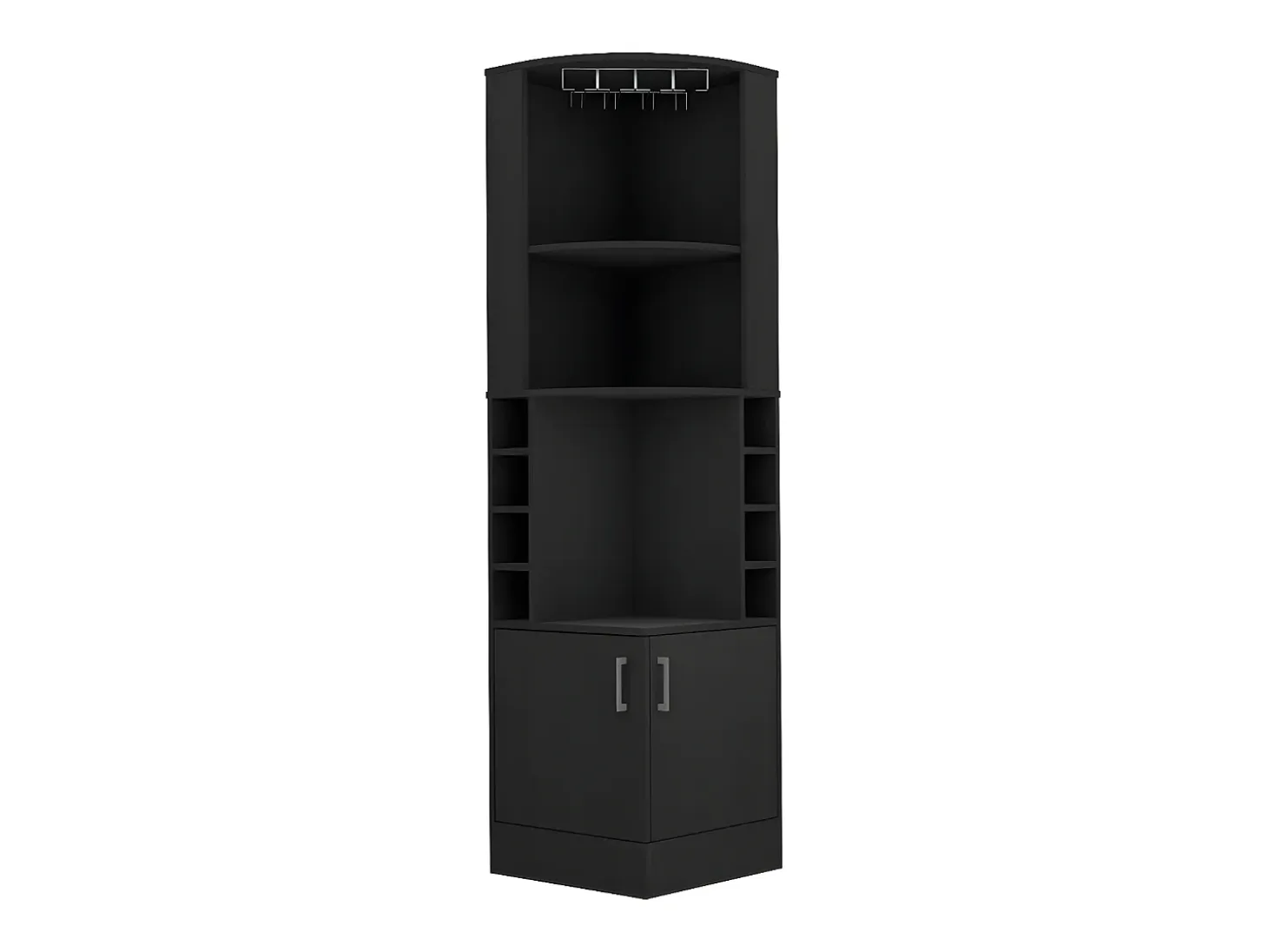Mueble Bar Esquinero Kava Beijing, con botelleros 180.6CM A X 46.9CM An X 46.9CM P Wengue
