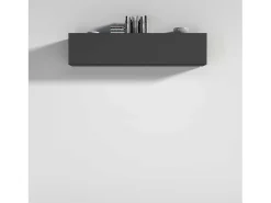 Mueble colgante salón 180cm con 2 compartimentos puerta abatible gris Nota Arriba