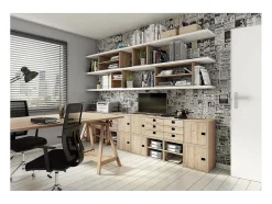 Mueble de almacenamiento de pino macizo Dinamic con estante
