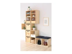 Mueble de almacenamiento de pino macizo Dinamic con estante