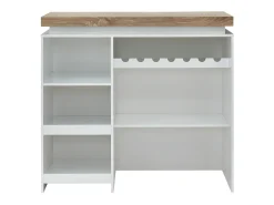 Mueble de bar luminosos - MDF lacado blanco - LEDs - Blanco y roble. HALO II
