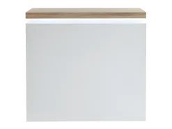 Mueble de bar luminosos - MDF lacado blanco - LEDs - Blanco y roble. HALO II