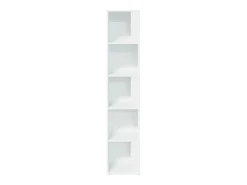 Mueble de esquina madera contrachapada blanco 33x33x164,5 cm