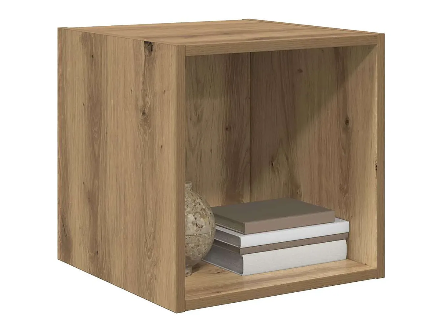 Mueble de pared con estante 2 piezas roble artesanal 37 x 37 x 37 cm
