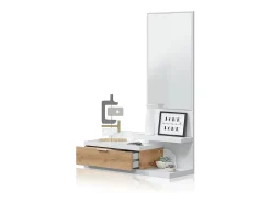 Mueble de recibidor Fiord Blanco Artik (Blanco Mate) - Roble Nodi