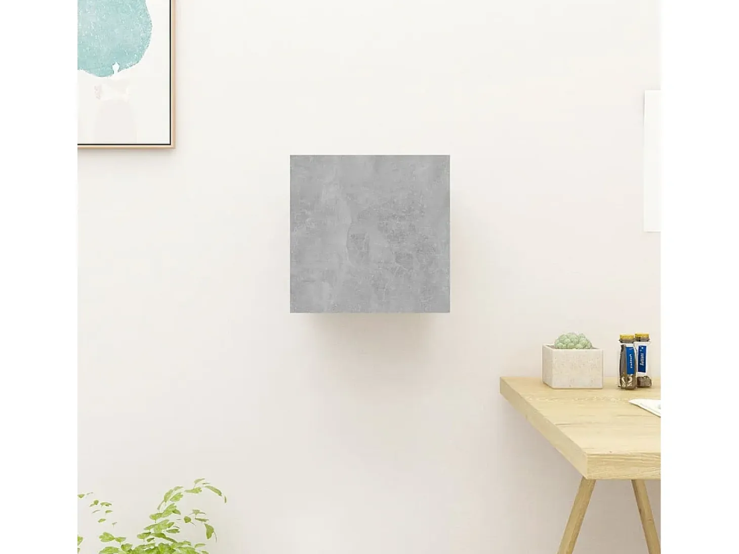 Mueble de salón de pared gris hormigón 30,5x30x30 cm ES52519