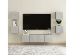 Mueble de salón de pared gris hormigón 30,5x30x30 cm ES52519