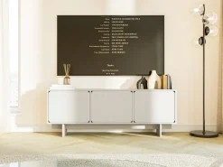 Mueble de televisión - 150 cm - gris - WUWU