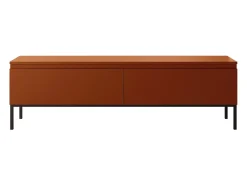 Mueble de TV - 150 cm - efecto ladrillo con patas negras - BEMMI
