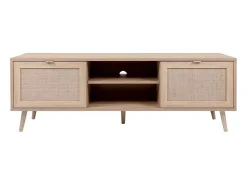 Mueble de TV 2 puertas 150 cm - Impresión efecto ratán