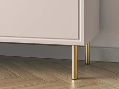 Mueble de TV 2 puertas con abatible – beige cachemira – 160 cm – LOPPA