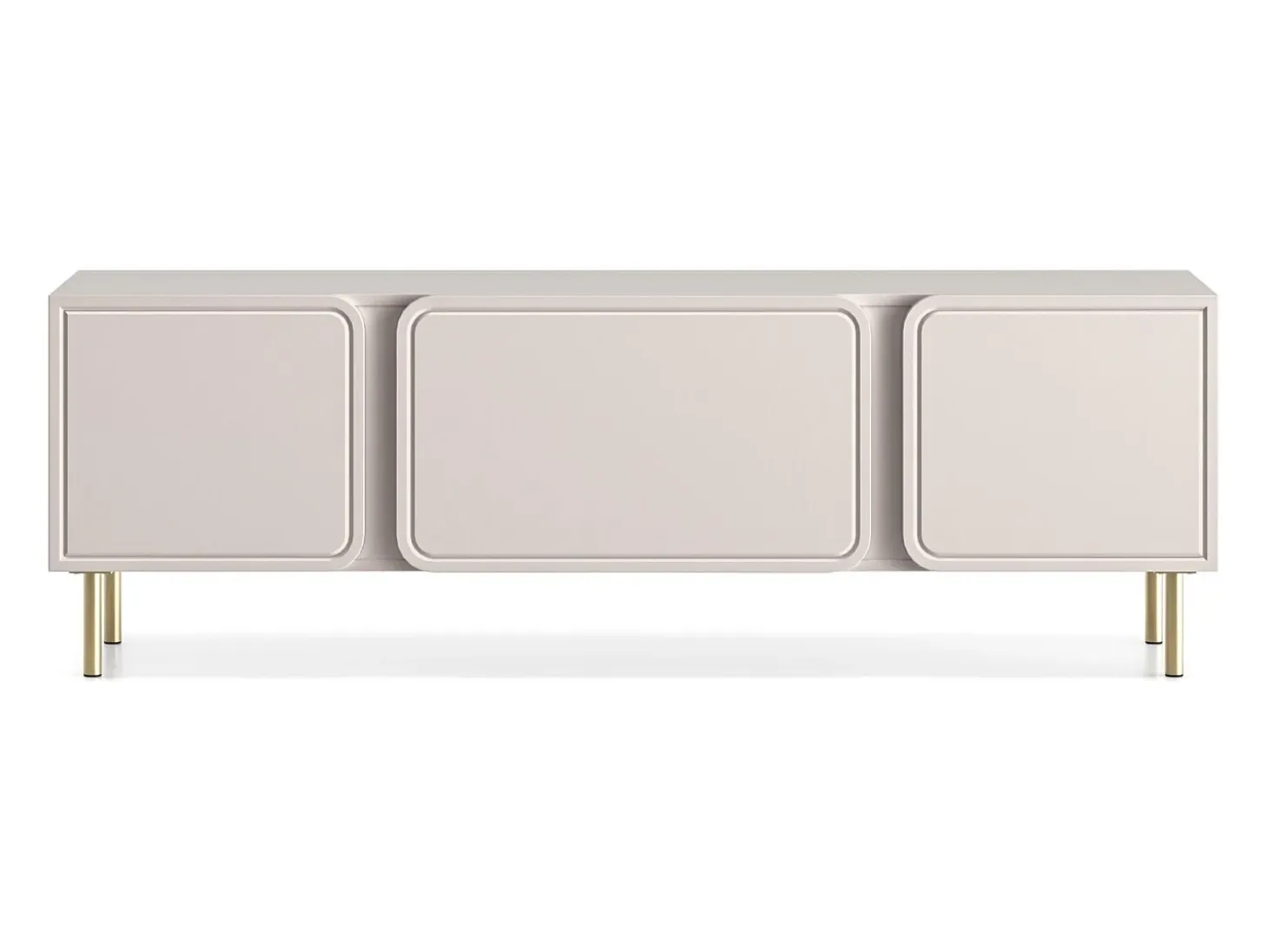 Mueble de TV 2 puertas con abatible – beige cachemira – 160 cm – LOPPA
