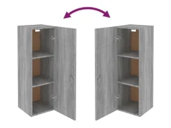 Mueble de TV 2 uds madera ingeniería gris Sonoma 30,5x30x90 cm