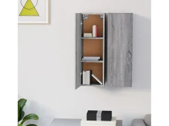 Mueble de TV 2 uds madera ingeniería gris Sonoma 30,5x30x90 cm