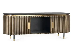 Mueble de tv bronce en madera de mango y bronce 150cm