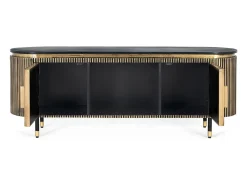Mueble de tv bronce en madera de mango y bronce 150cm