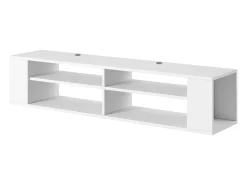 Mueble de TV con 4 compartimentos - Blanco - 140 cm - WALL