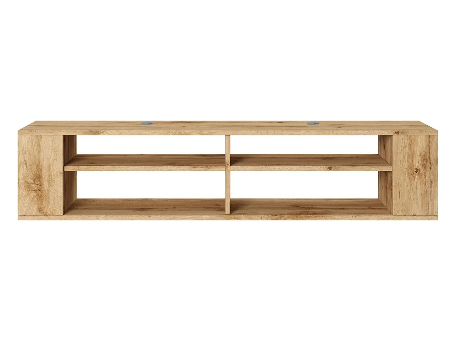 Mueble de TV con 4 compartimentos - Imitación roble - 140 cm - WALL