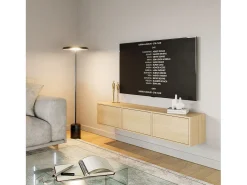Mueble de TV con 3 puertas – acabado roble – 150 cm – FRAMME