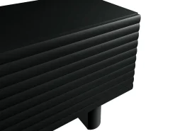 Mueble de TV con 2 puertas, 180 cm, en MDF - Negro - LUDIMA