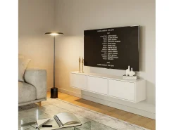 Mueble de TV con 3 puertas – blanco – 150 cm – FRAMME