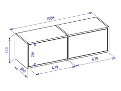 Mueble de TV con 2 puertas – acabado roble – 100 cm – FRAMME