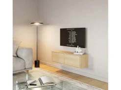 Mueble de TV con 2 puertas – acabado roble – 100 cm – FRAMME