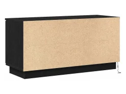 Mueble de TV con LED Roble negro 100 x 38 x 49 cm